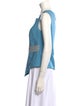 Roland Mouret Colorblock Pattern Square Neckline Top