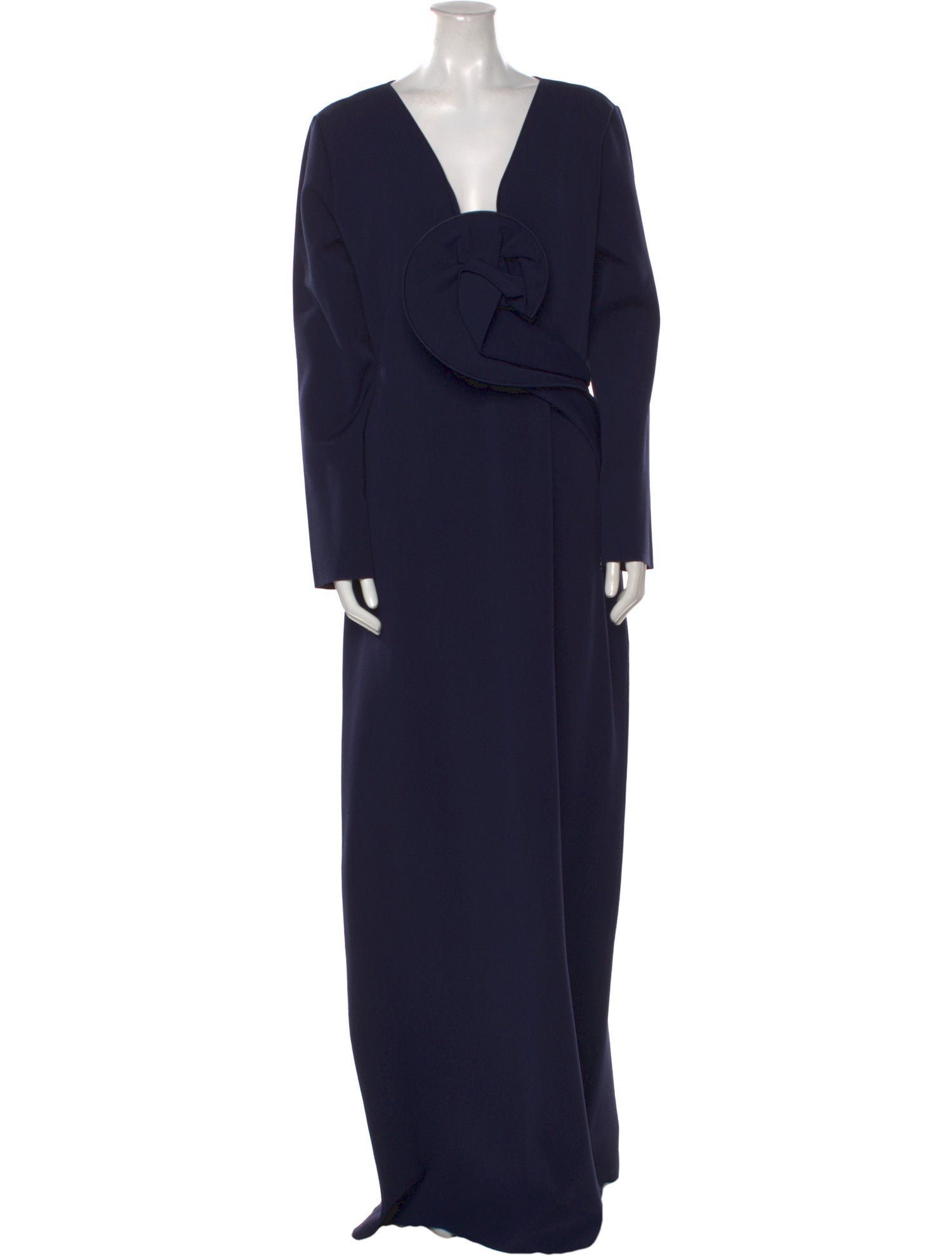 Roland Mouret V-Neck Long Dress