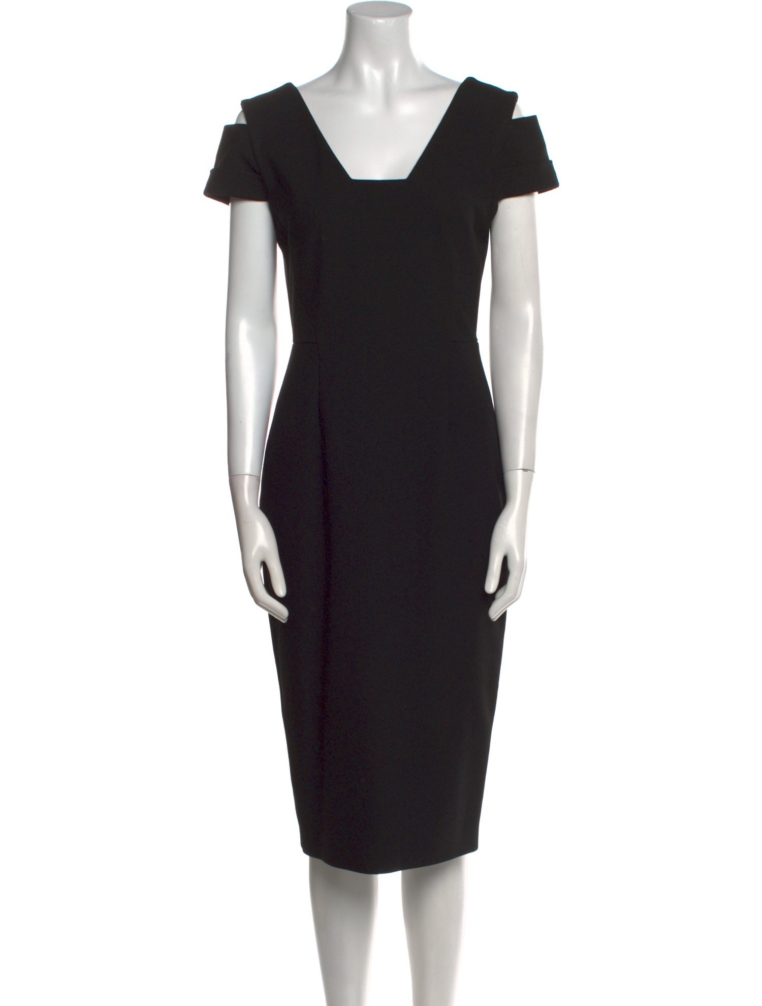 Roland Mouret Square Neckline Midi Length Dress
