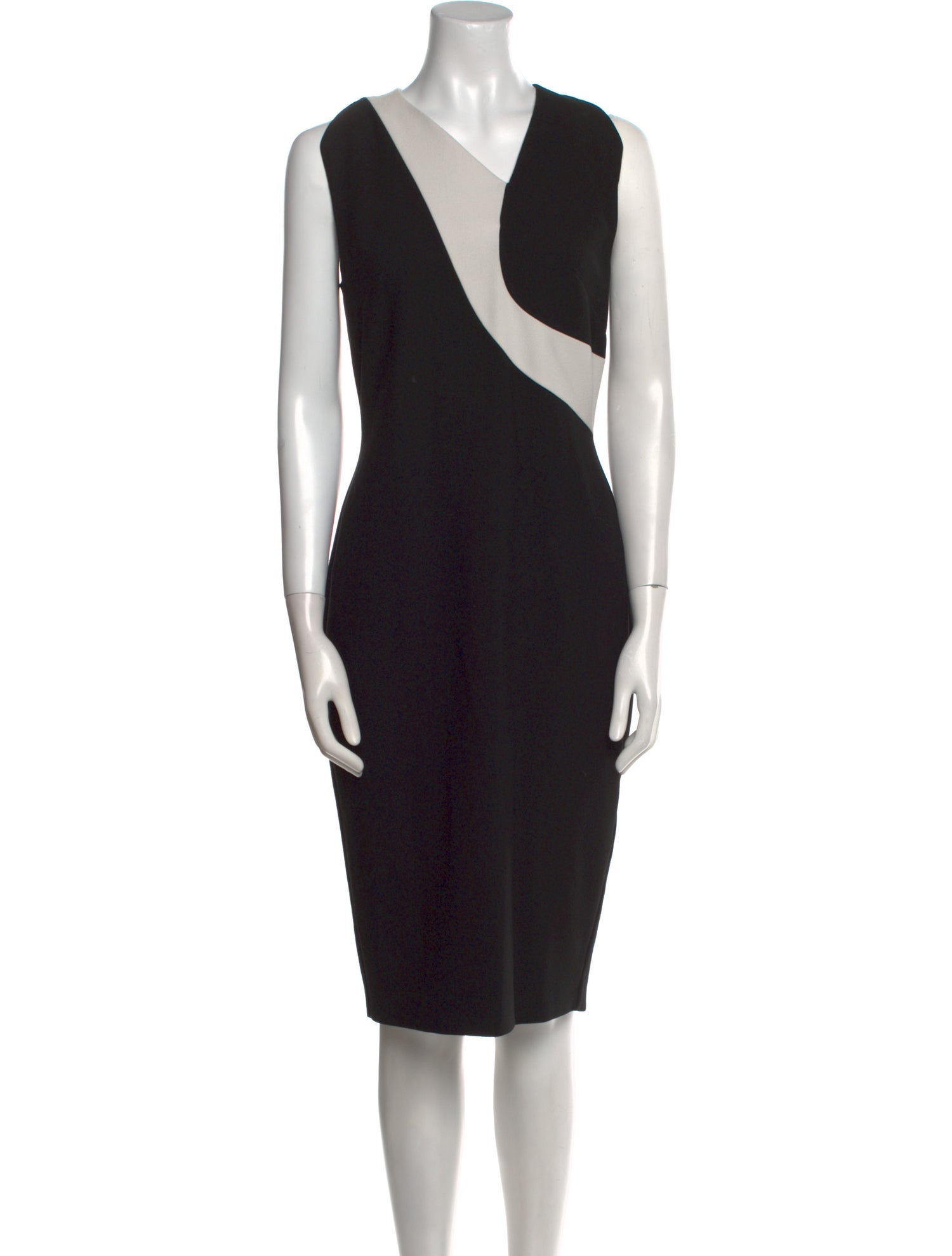 Roland Mouret Striped Midi Length Dress