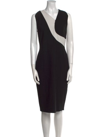 Roland Mouret Striped Midi Length Dress