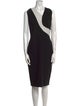 Roland Mouret Striped Midi Length Dress