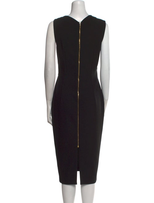 Roland Mouret Colorblock Pattern Midi Length Dress