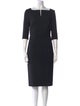 Roland Mouret Square Neckline Midi Length Dress