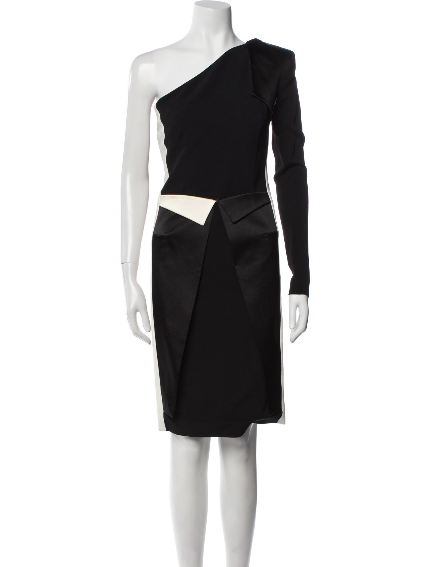 Roland Mouret One-Shoulder Knee-Length Dress
