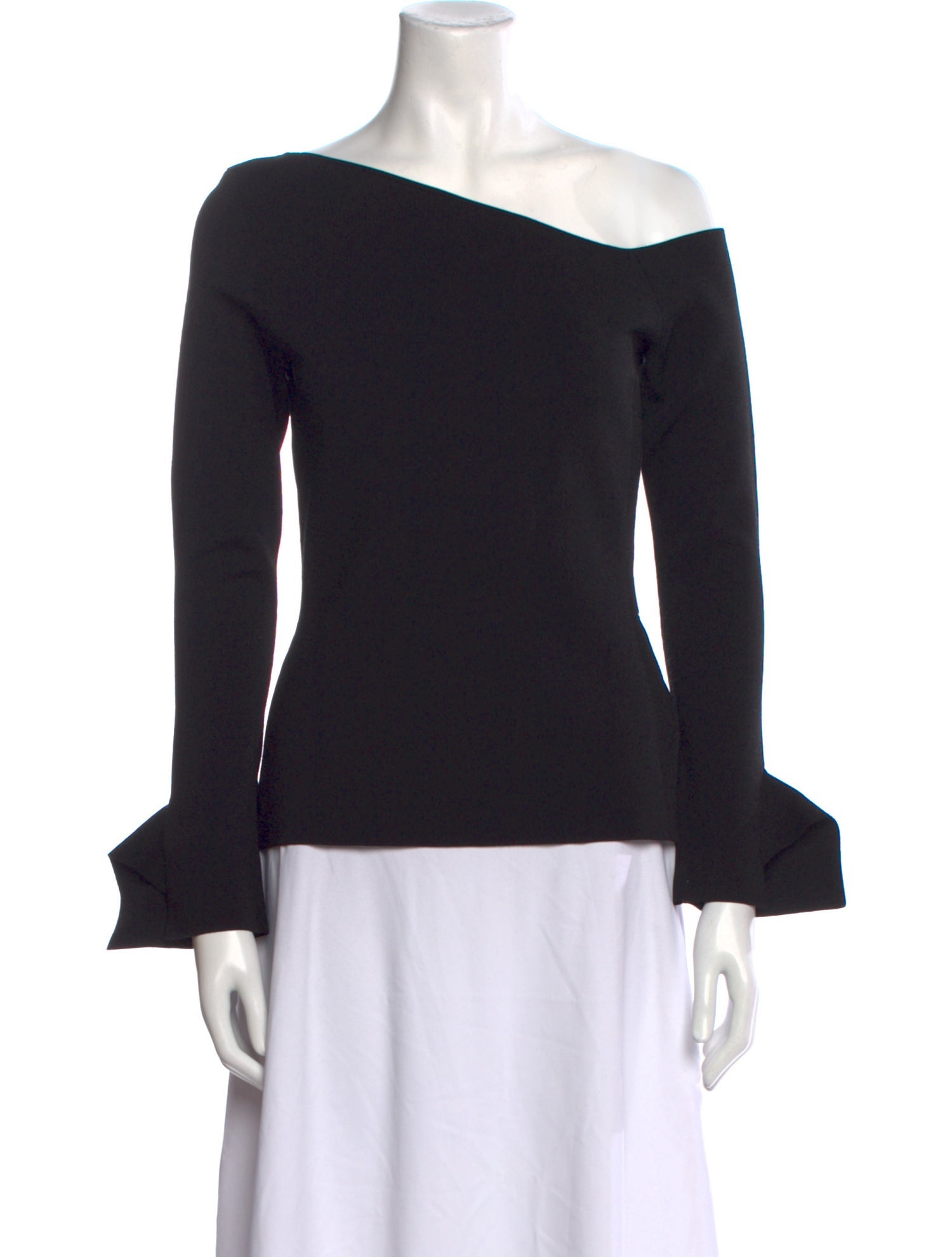 Roland Mouret One-Shoulder Long Sleeve Top