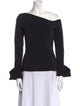 Roland Mouret One-Shoulder Long Sleeve Top