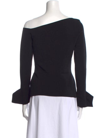 Roland Mouret One-Shoulder Long Sleeve Top