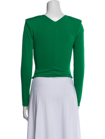 Roland Mouret Cowl Neck Long Sleeve Crop Top