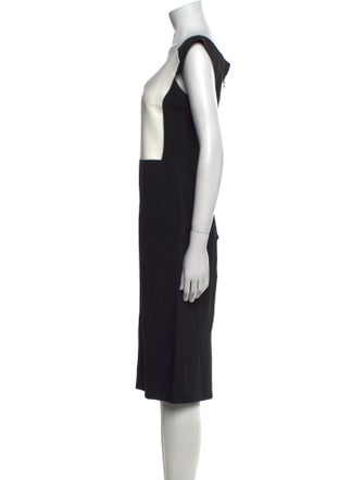 Roland Mouret Colorblock Pattern Midi Length Dress
