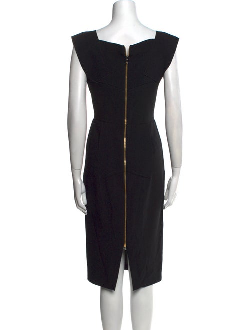 Roland Mouret Colorblock Pattern Midi Length Dress