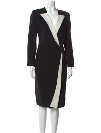 Roland Mouret V-Neck Midi Length Dress