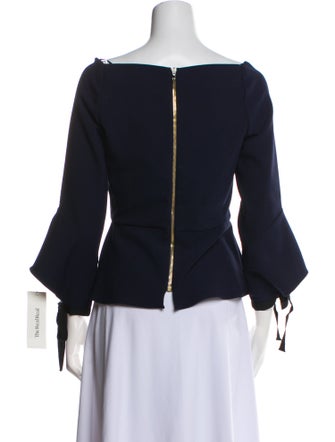 Roland Mouret Square Neckline Three-Quarter Sleeve Blouse