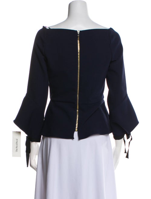 Roland Mouret Square Neckline Three-Quarter Sleeve Blouse