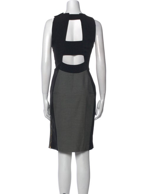 Roland Mouret Colorblock Pattern Midi Length Dress