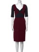 Roland Mouret V-Neck Midi Length Dress