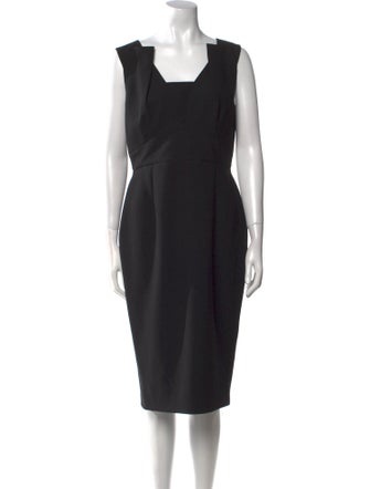 Roland Mouret Square Neckline Midi Length Dress