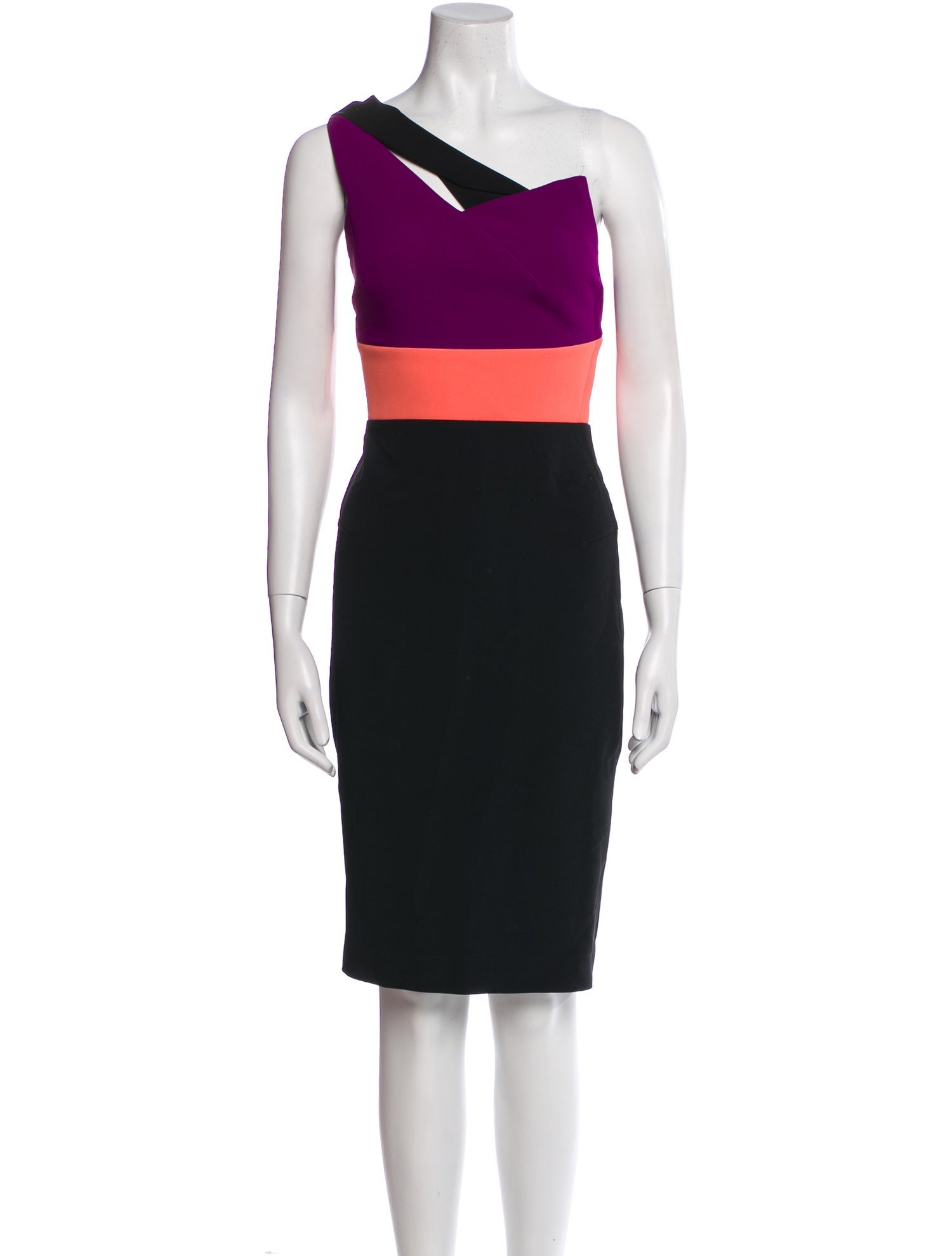Roland Mouret Colorblock Pattern Knee-Length Dress