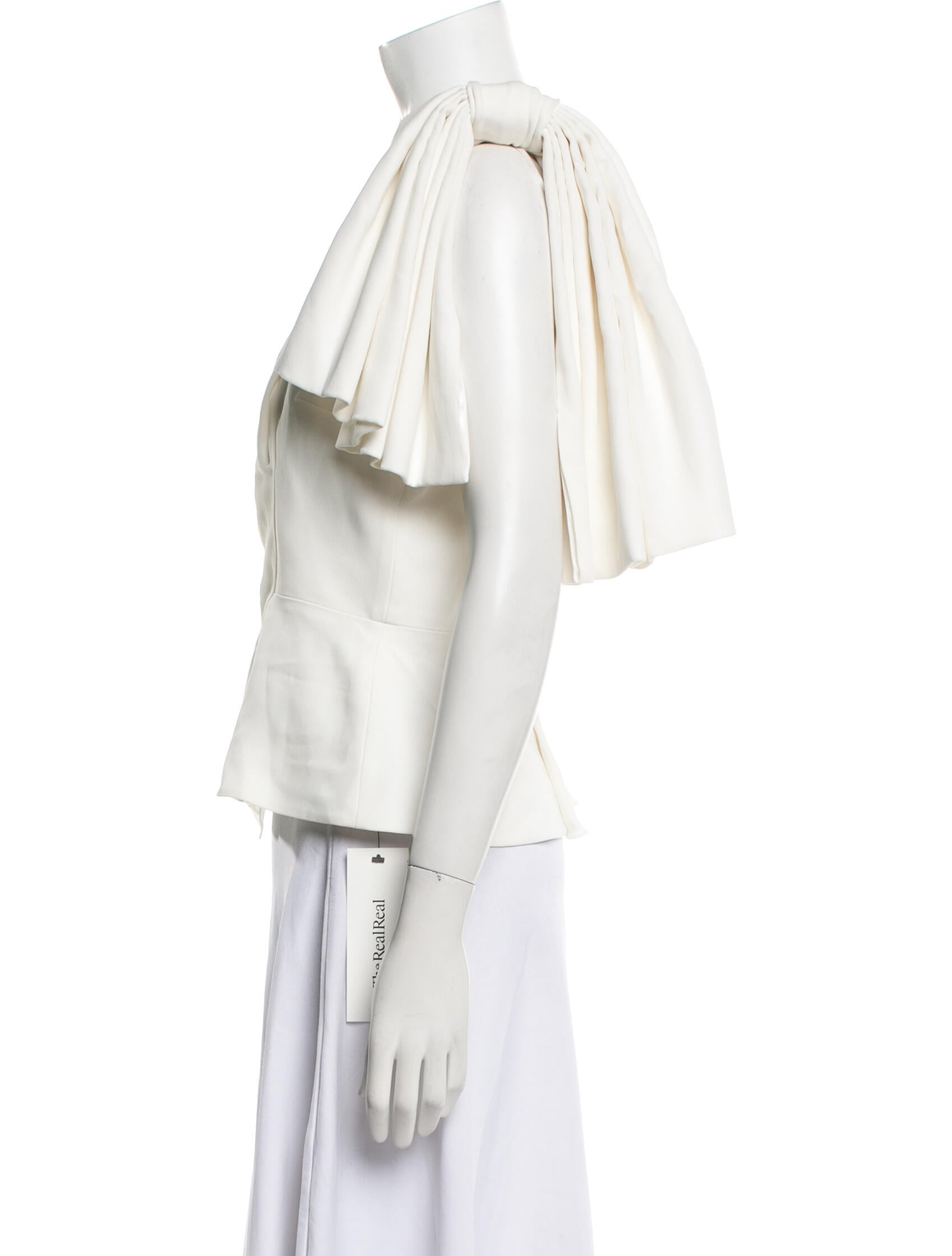 Roland Mouret One-Shoulder Sleeveless Crop Top