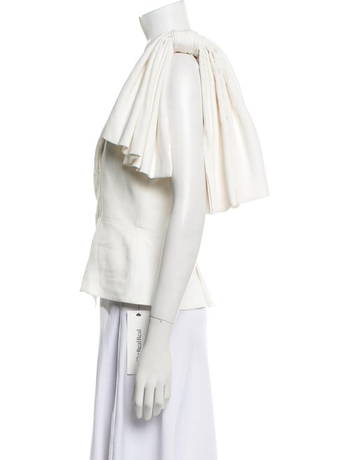 Roland Mouret One-Shoulder Sleeveless Crop Top