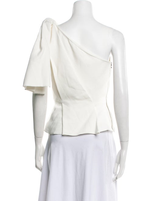 Roland Mouret One-Shoulder Sleeveless Crop Top