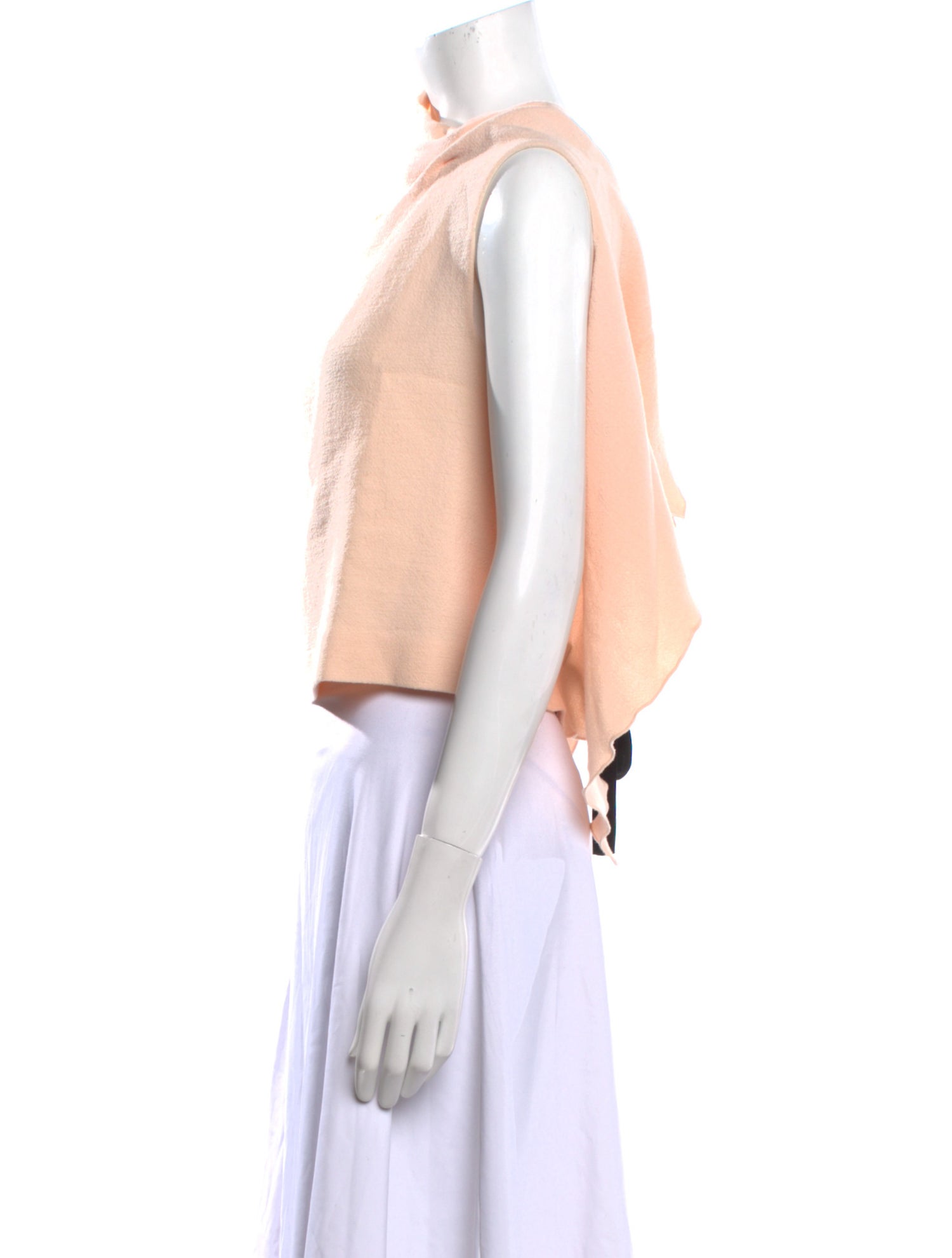 Roland Mouret Wool Cowl Neck Crop Top