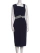 Roland Mouret Colorblock Pattern Midi Length Dress