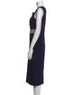 Roland Mouret Colorblock Pattern Midi Length Dress