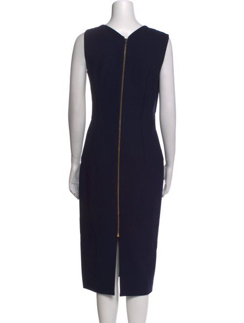 Roland Mouret Colorblock Pattern Midi Length Dress