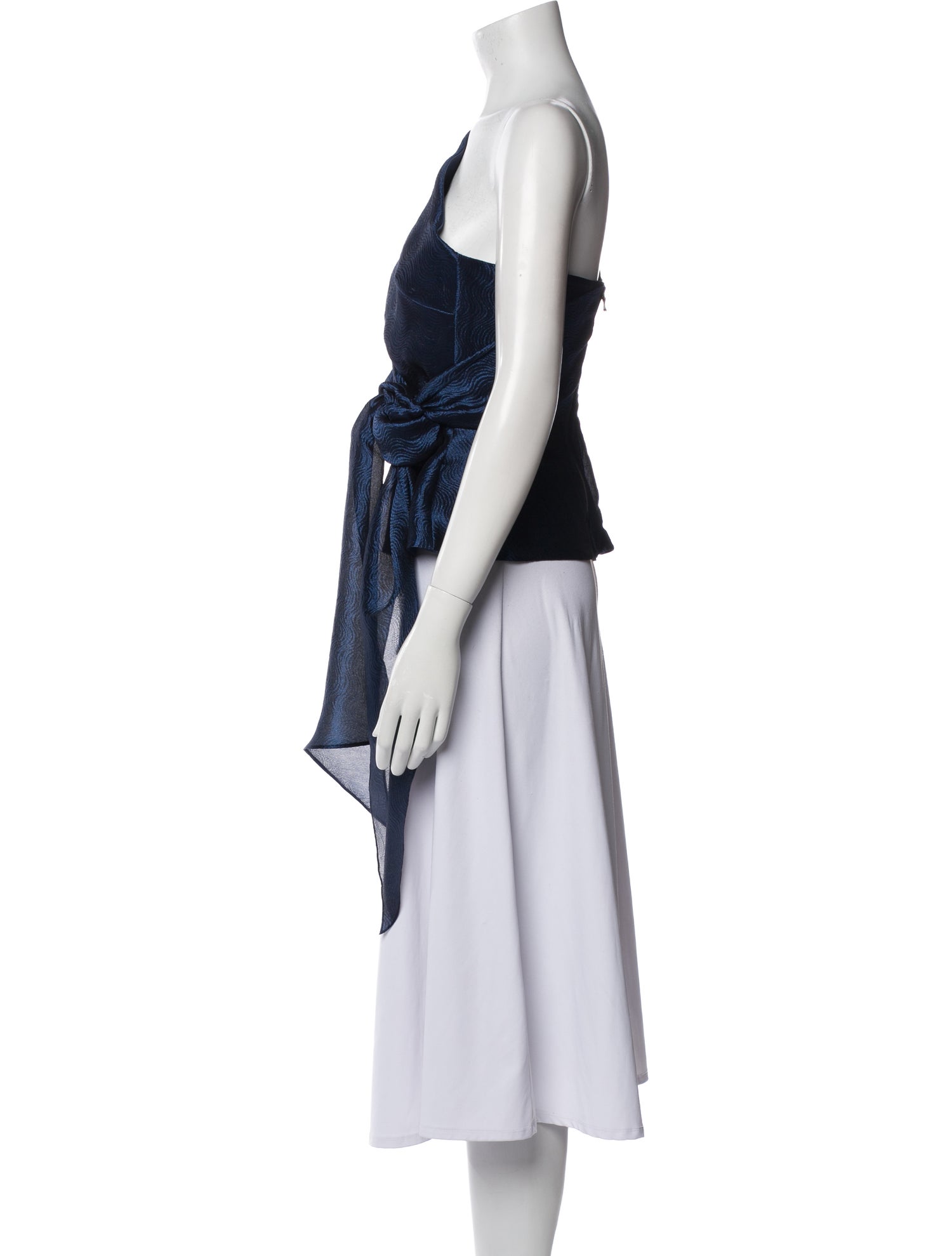 Roland Mouret One-Shoulder Long Sleeve Top