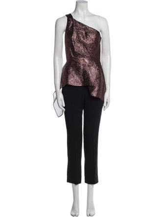 Roland Mouret Silk One-Shoulder Jumpsuit