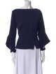 Roland Mouret Bateau Neckline Three-Quarter Sleeve Top