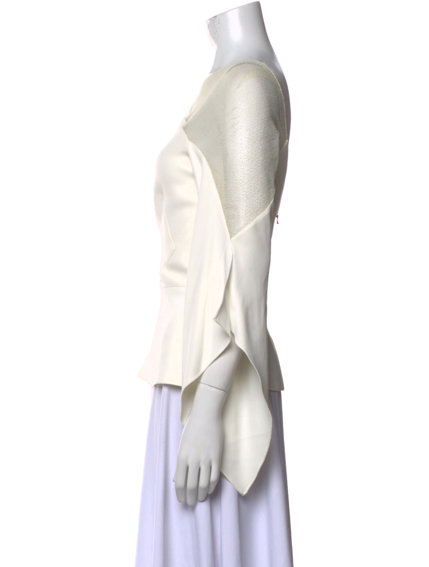 Roland Mouret V-Neck Three-Quarter Sleeve Blouse w/ Tags