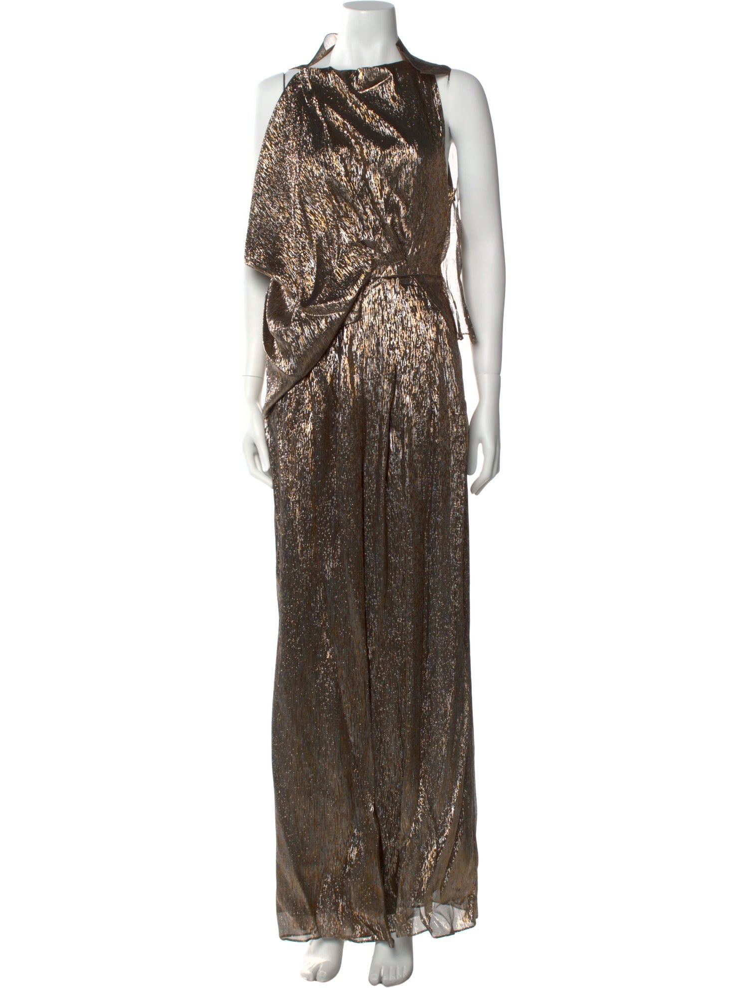 Roland Mouret Silk Crew Neck Jumpsuit