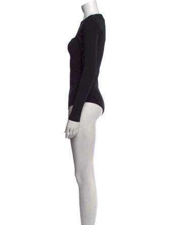 Roland Mouret Square Neckline Long Sleeve Bodysuit