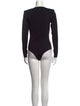 Roland Mouret Square Neckline Long Sleeve Bodysuit