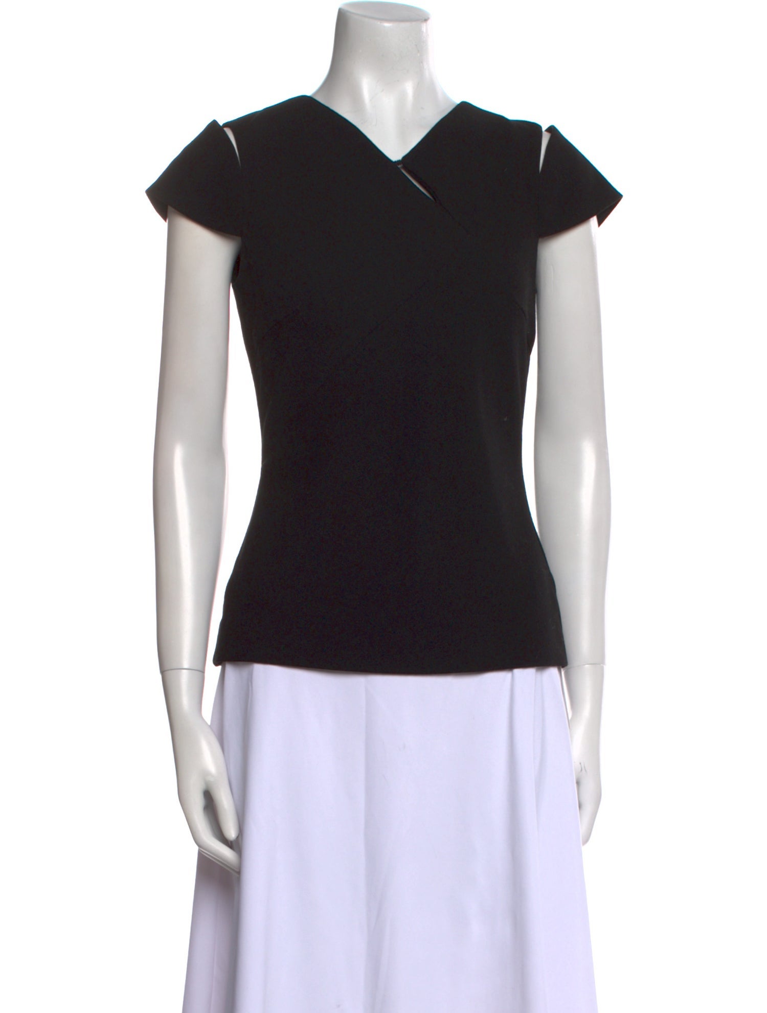 Roland Mouret V-Neck Short Sleeve Top