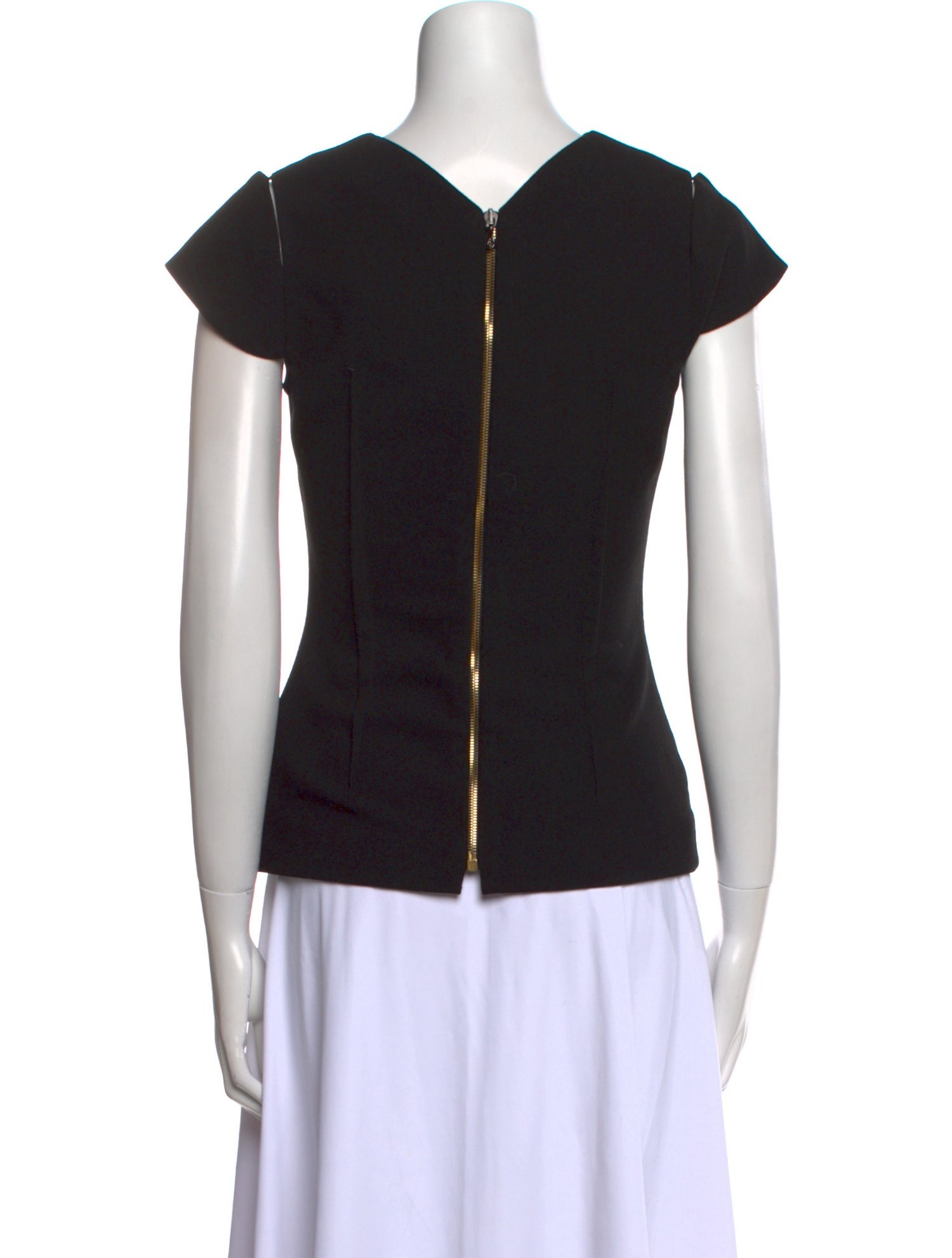 Roland Mouret V-Neck Short Sleeve Top