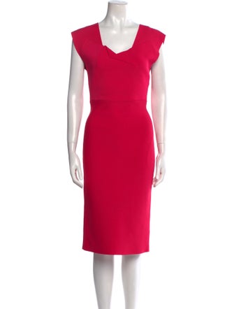 Roland Mouret Square Neckline Midi Length Dress