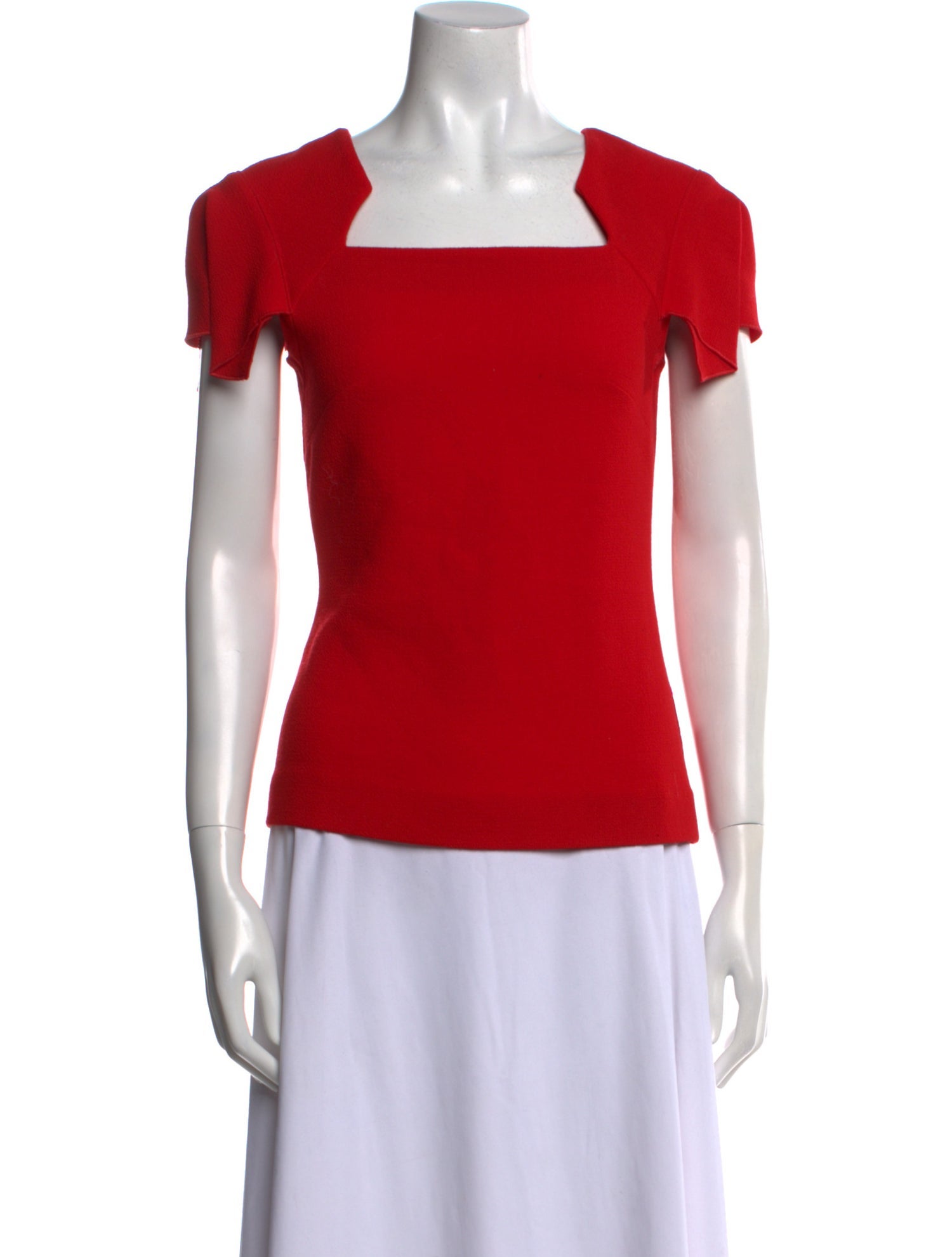 Roland Mouret Square Neckline Short Sleeve Top