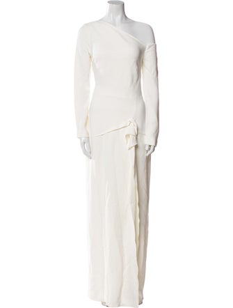 Roland Mouret One-Shoulder Long Dress