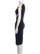 Roland Mouret Colorblock Pattern Midi Length Dress