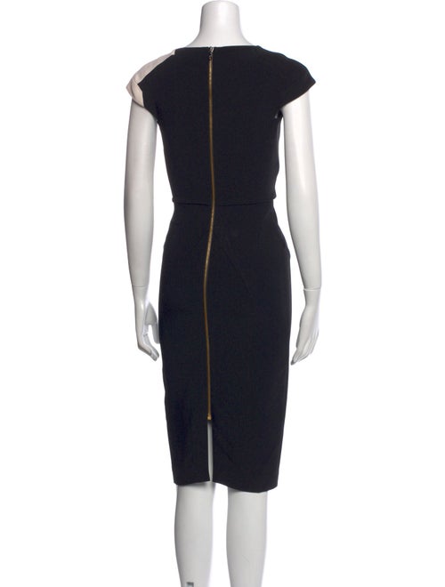 Roland Mouret Colorblock Pattern Midi Length Dress