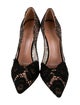 Roland Mouret Leather Lace Pattern Pumps