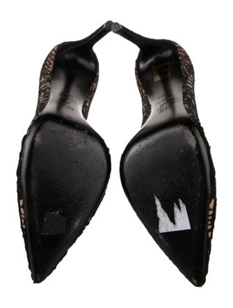 Roland Mouret Leather Lace Pattern Pumps