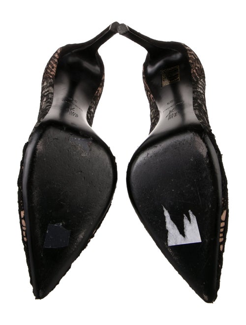 Roland Mouret Leather Lace Pattern Pumps