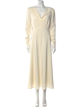 Roland Mouret V-Neck Long Dress