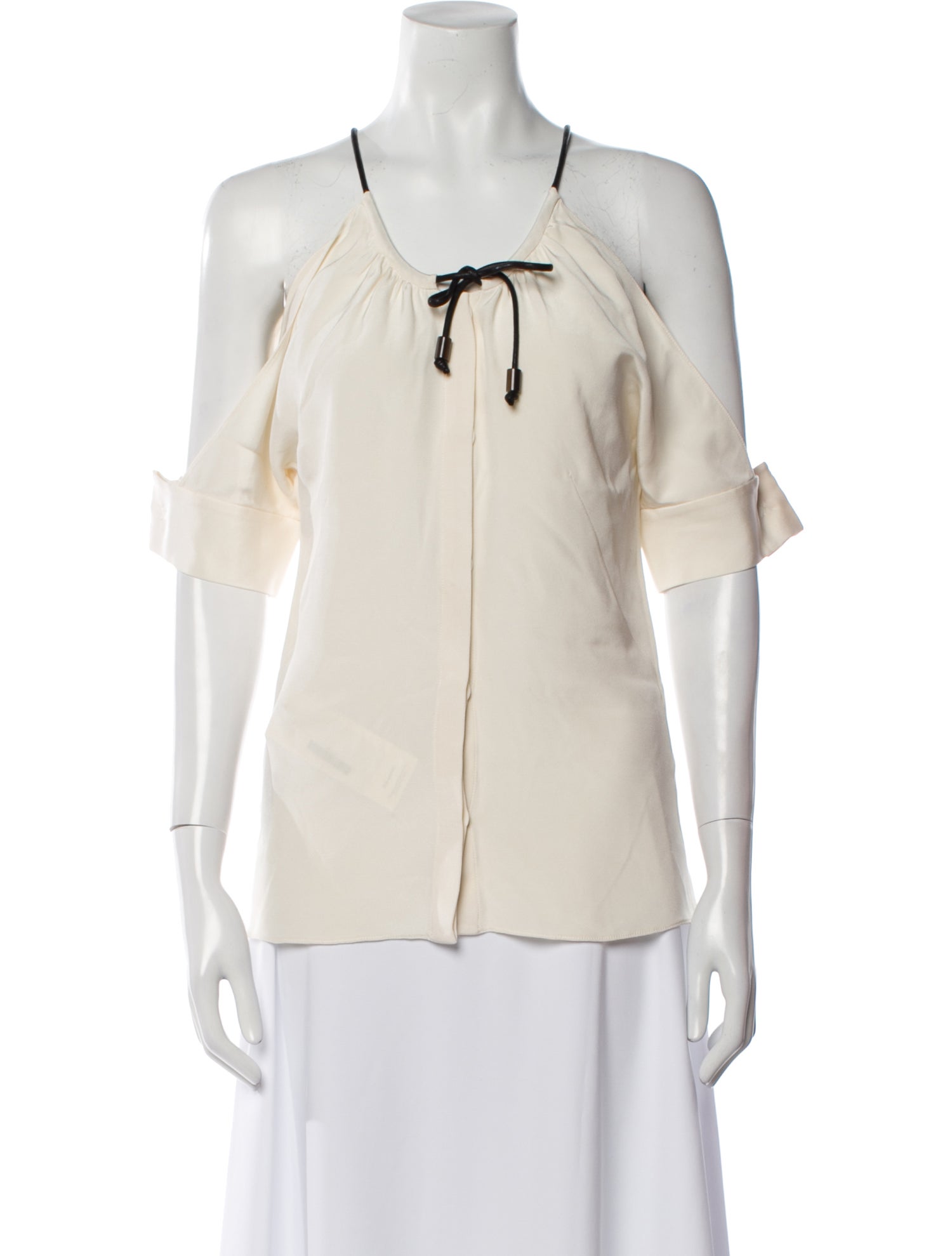 Roland Mouret Silk Tie Neck Blouse