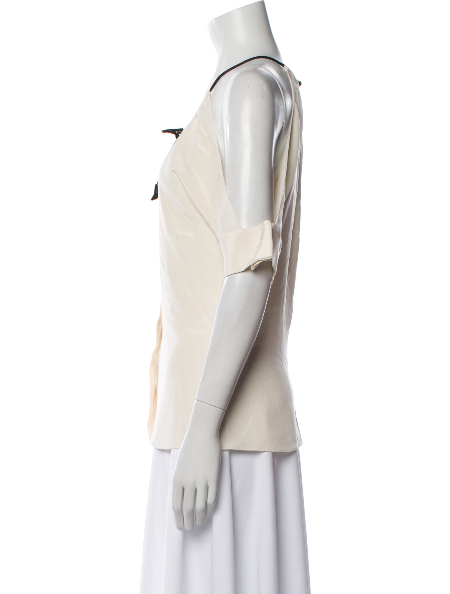 Roland Mouret Silk Tie Neck Blouse