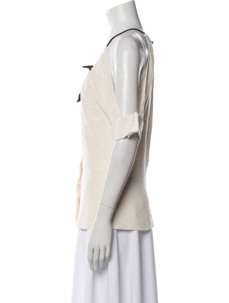 Roland Mouret Silk Tie Neck Blouse